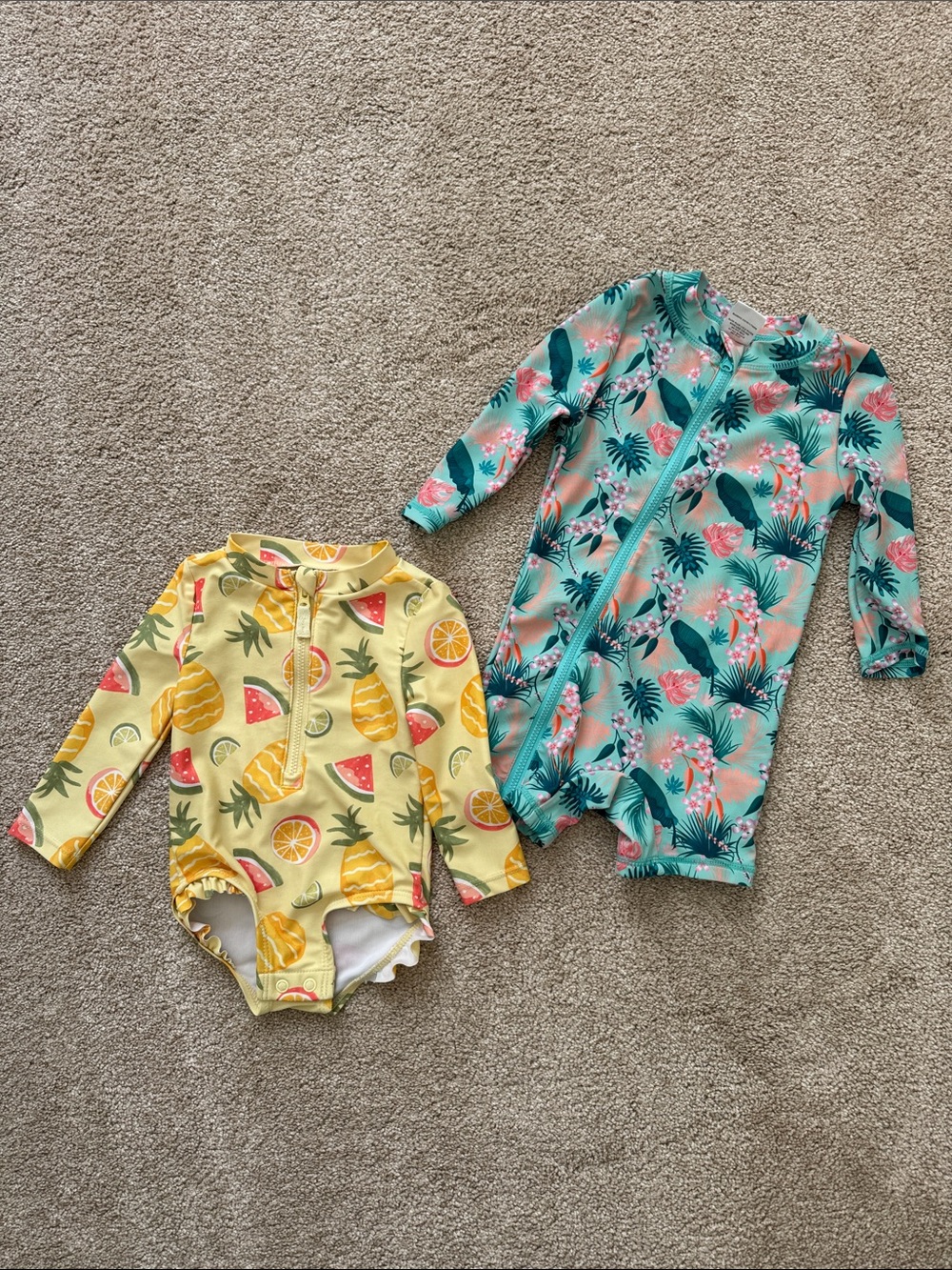 2 baby swimsuits